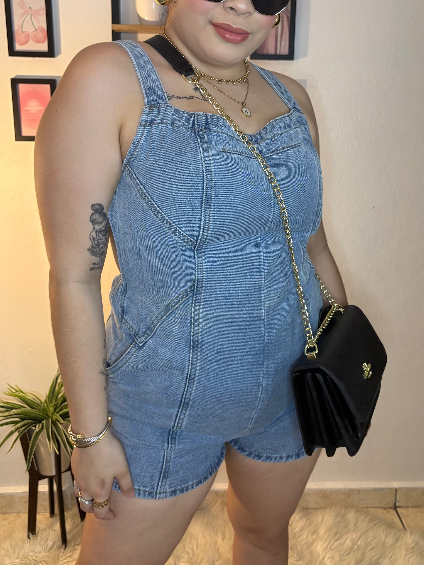Denim Romper